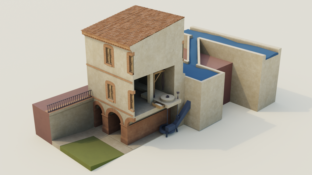 Reconstrucción del Molí d'en rata, ripollet